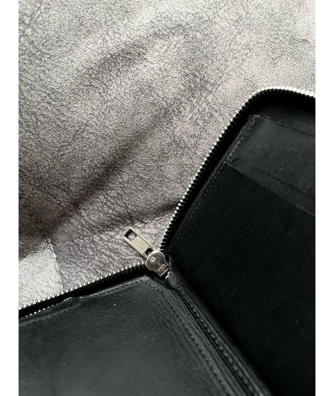 RICK OWENS Черный кошелек из экзотической кожи, фото 4
