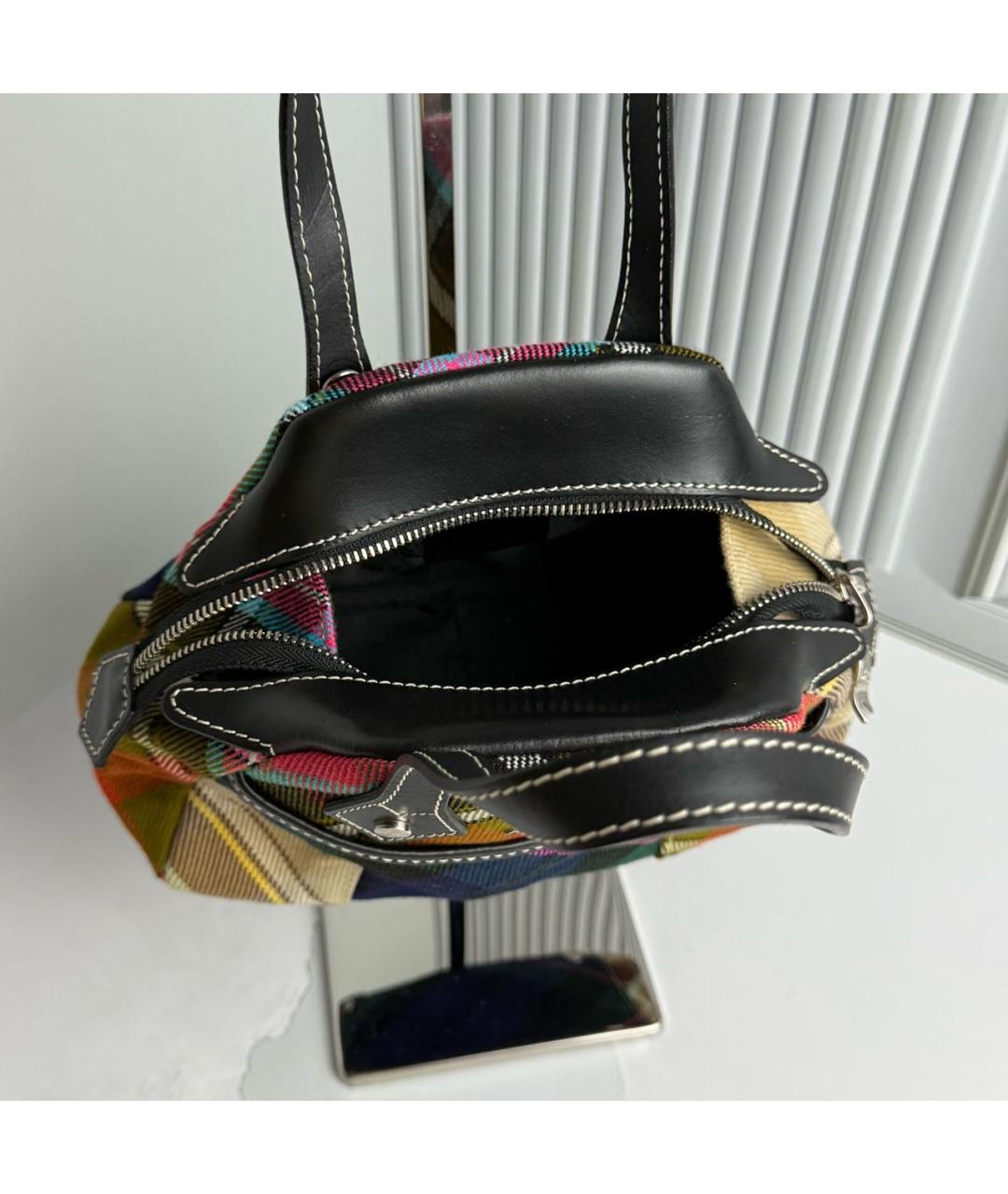 VIVIENNE WESTWOOD Мульти тканевая сумка с короткими ручками, фото 7