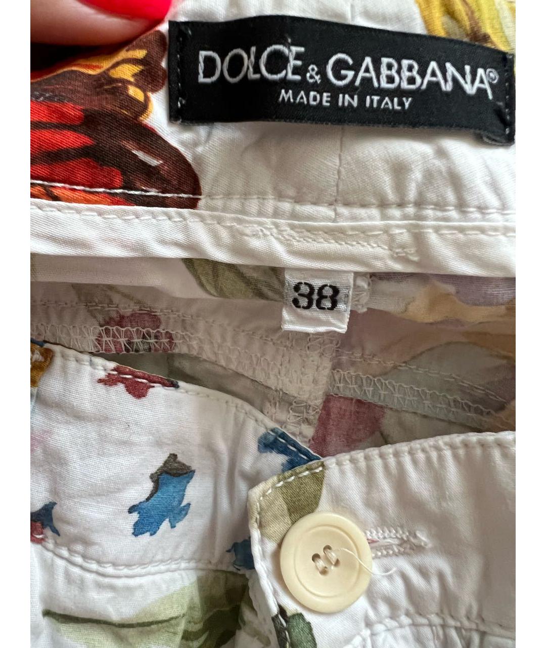 DOLCE&GABBANA Мульти хлопковая юбка мини, фото 3