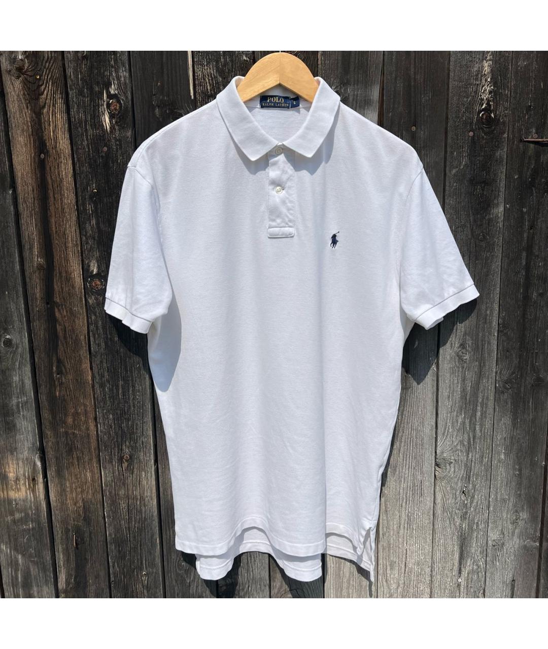 POLO RALPH LAUREN Белое хлопковое поло с коротким рукавом, фото 9