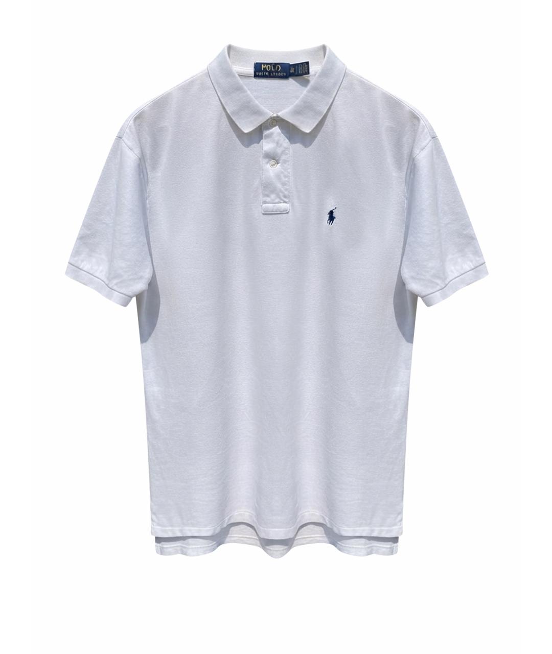 POLO RALPH LAUREN Белое хлопковое поло с коротким рукавом, фото 1