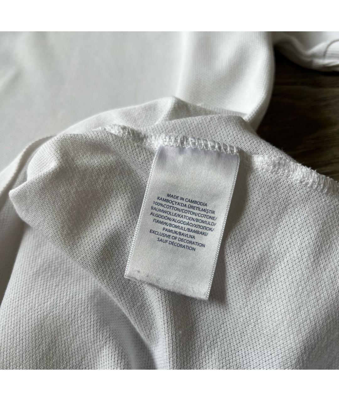 POLO RALPH LAUREN Белое хлопковое поло с коротким рукавом, фото 7