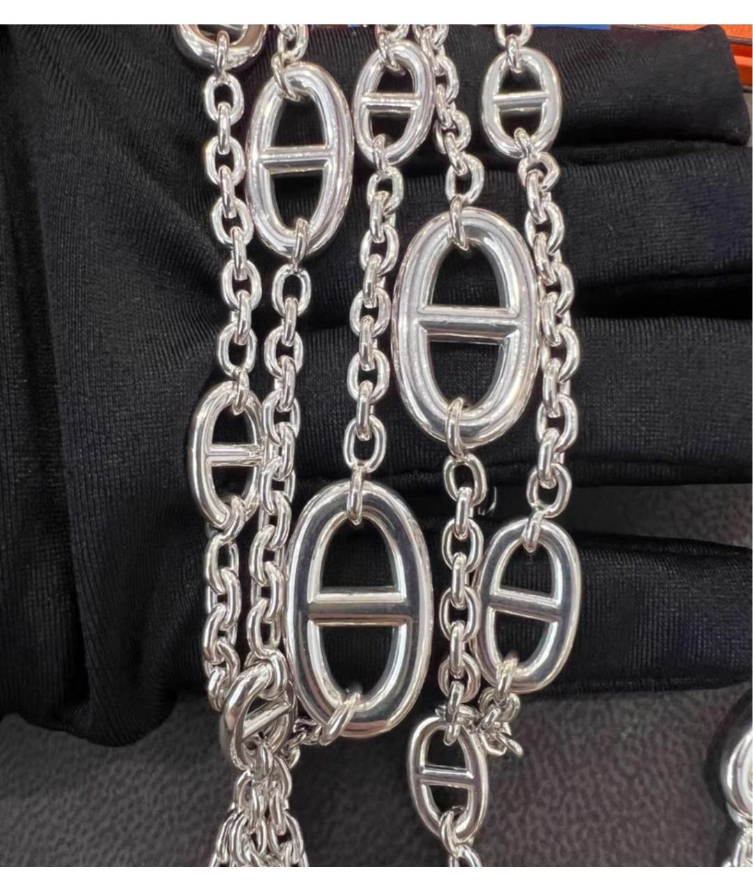 HERMES Серебряное серебряное колье, фото 3
