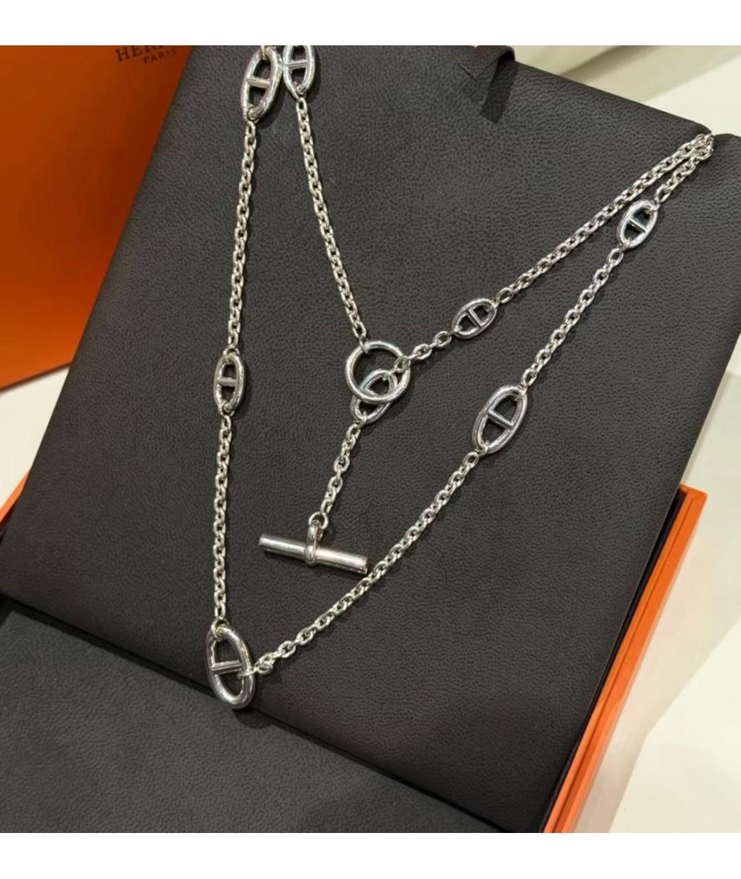 HERMES Серебряное серебряное колье, фото 4