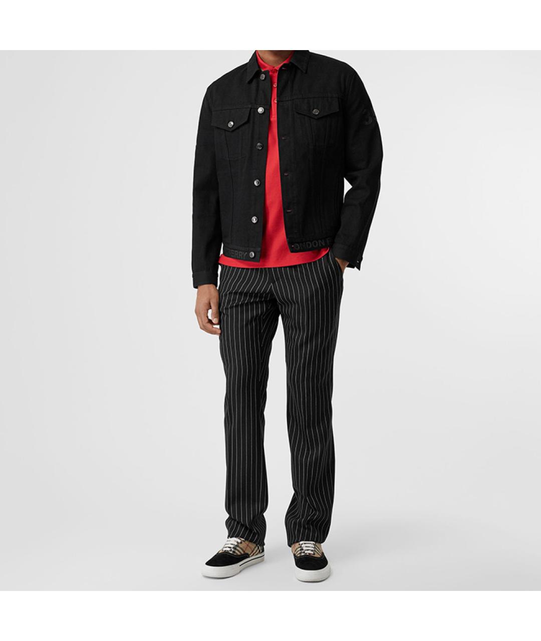 BURBERRY Черная деним куртка, фото 4