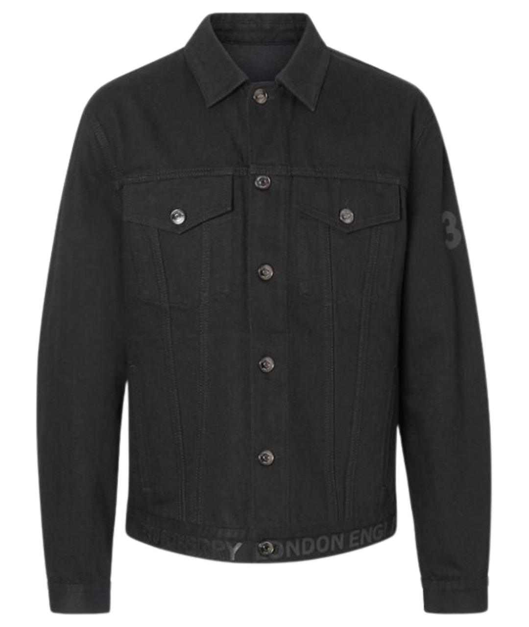 BURBERRY Черная деним куртка, фото 1