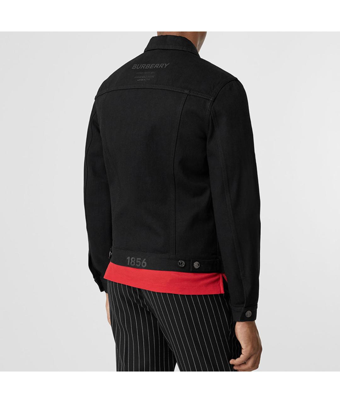 BURBERRY Черная деним куртка, фото 3