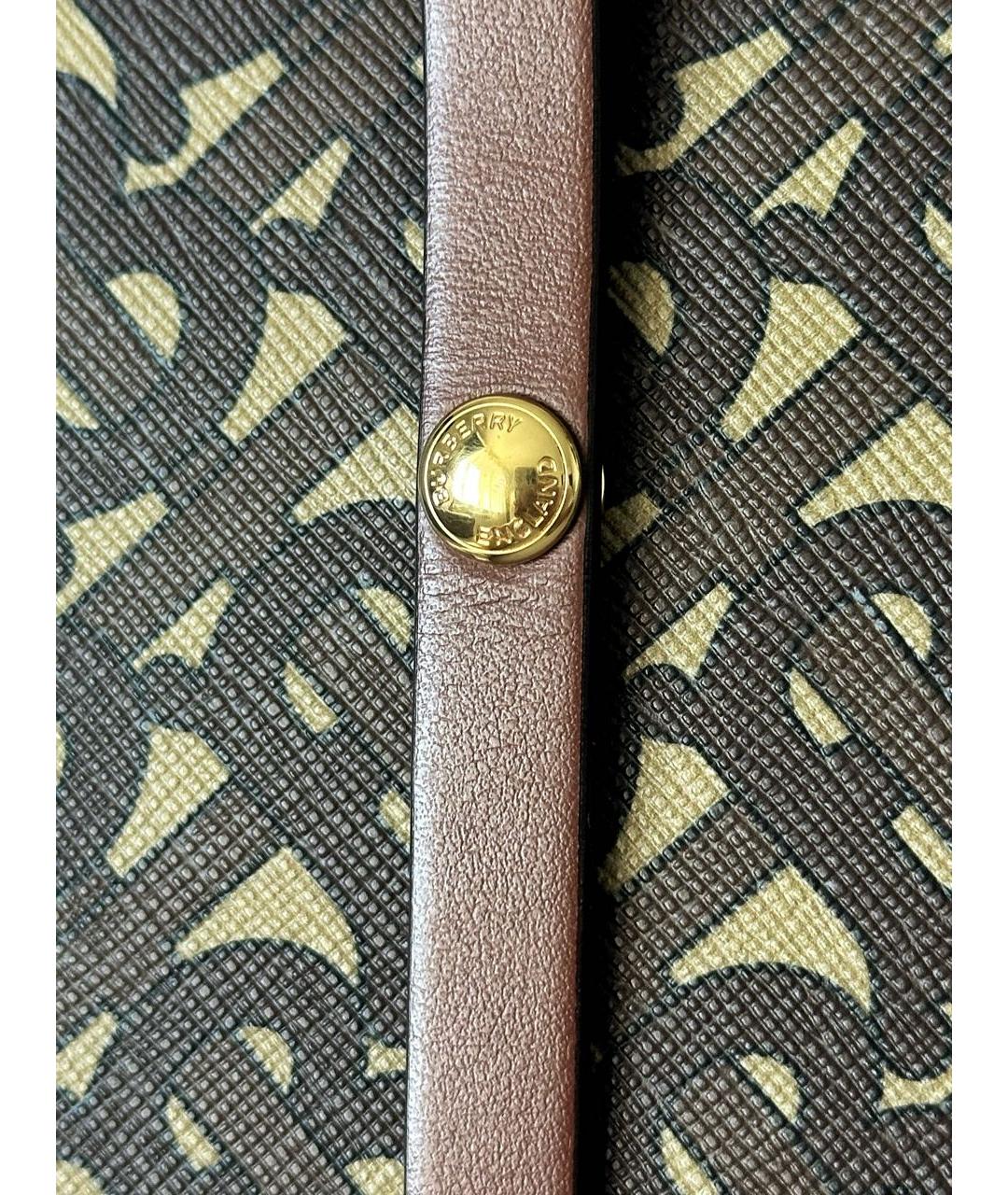 BURBERRY Коричневая сумка через плечо из канвы, фото 7