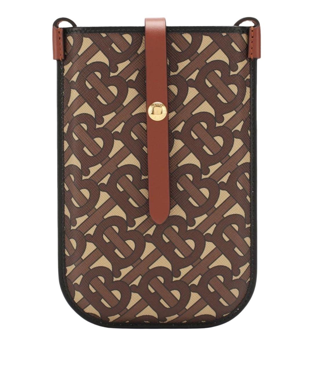 BURBERRY Коричневая сумка через плечо из канвы, фото 1