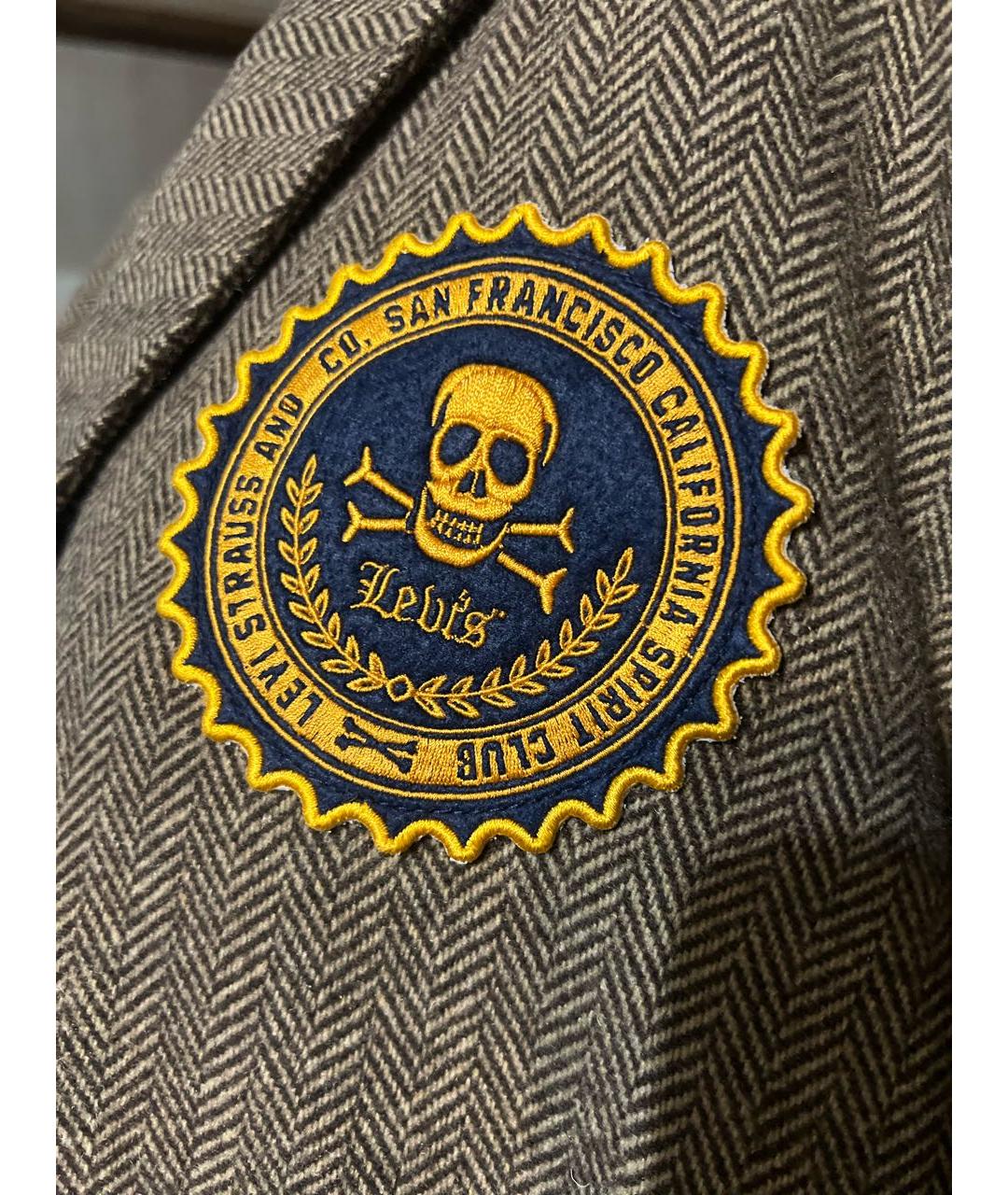 LEVI'S Коричневая шерстяная куртка, фото 7