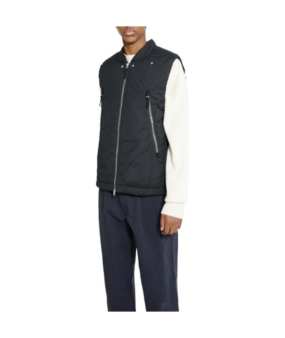 STONE ISLAND Черный жилет, фото 4