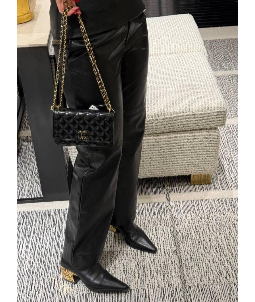 BOTTEGA VENETA Черные кожаные ботильоны, фото 5