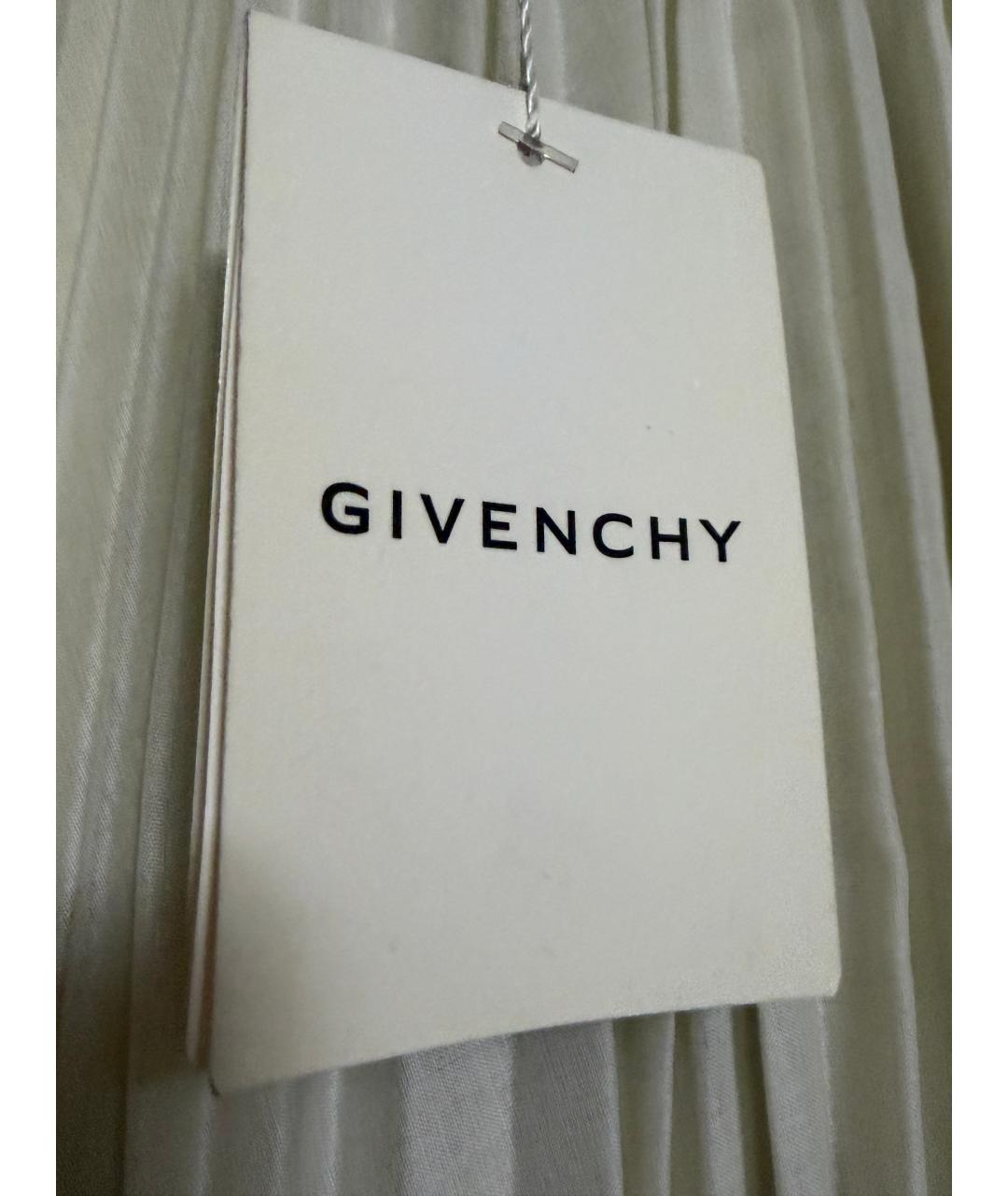 GIVENCHY Бежевая хлопко-эластановая юбка миди, фото 3