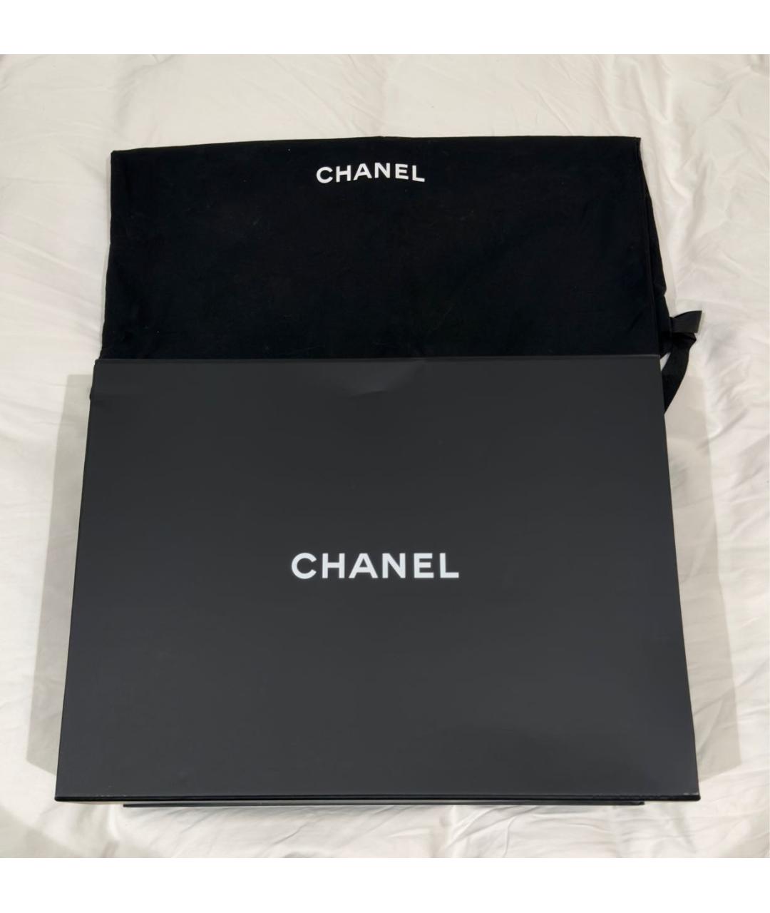 CHANEL Черная кожаная сумка тоут, фото 6