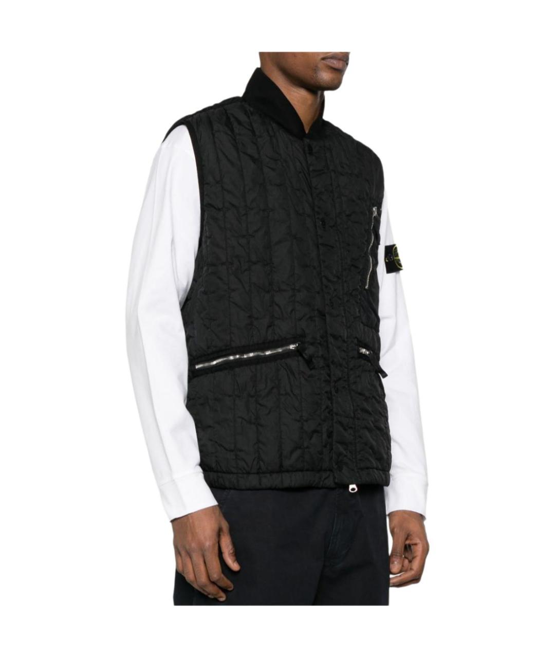 STONE ISLAND Черный жилет, фото 4