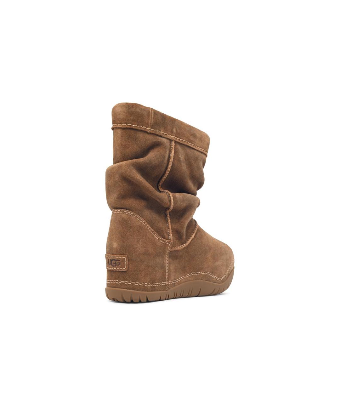 UGG Бежевые замшевые сапоги, фото 3