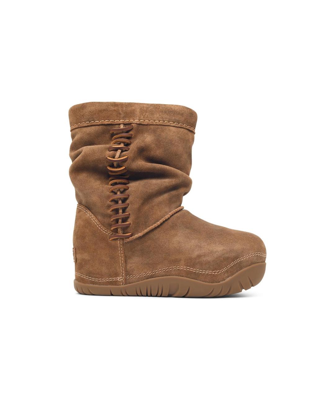UGG Бежевые замшевые сапоги, фото 4