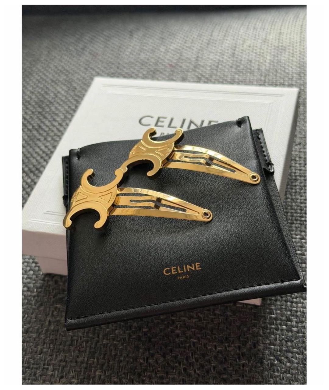 CELINE Золотая заколка, фото 3