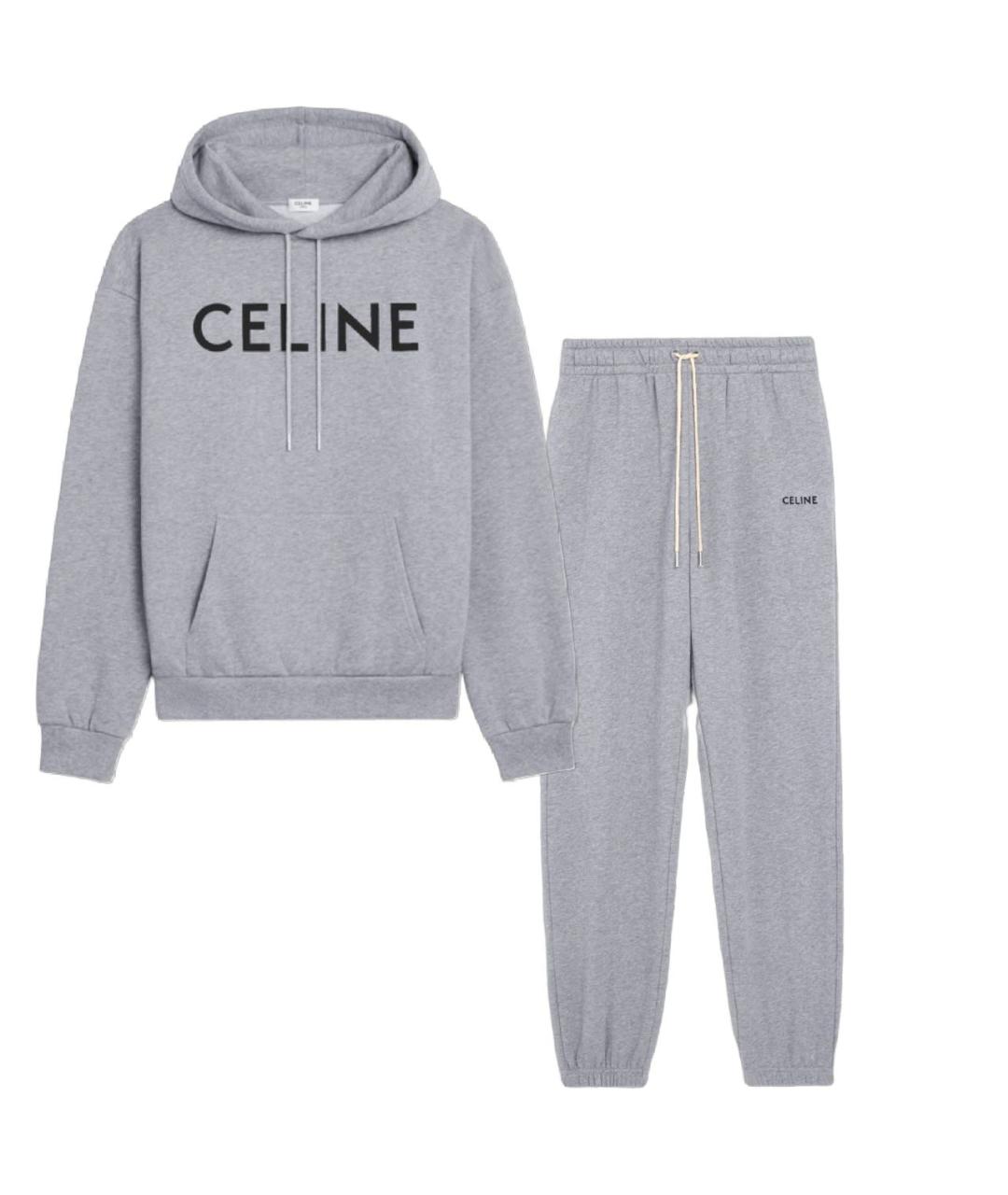 CELINE Серый хлопковый спортивные костюмы, фото 8