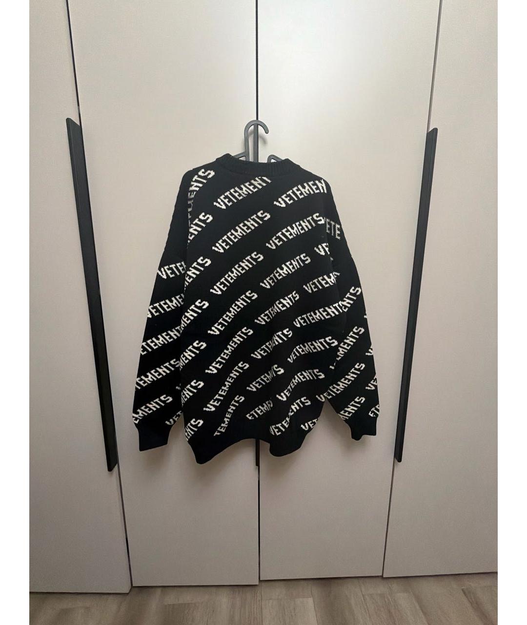 VETEMENTS Черный шерстяной джемпер / свитер, фото 2