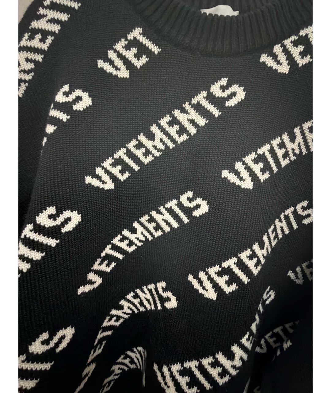 VETEMENTS Черный шерстяной джемпер / свитер, фото 4