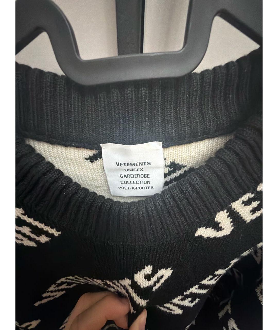 VETEMENTS Черный шерстяной джемпер / свитер, фото 3