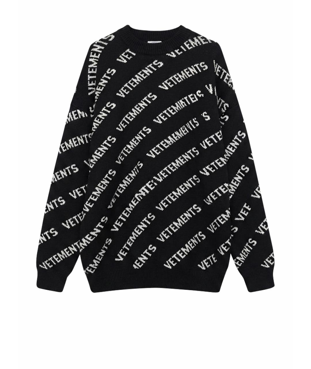 VETEMENTS Черный шерстяной джемпер / свитер, фото 1