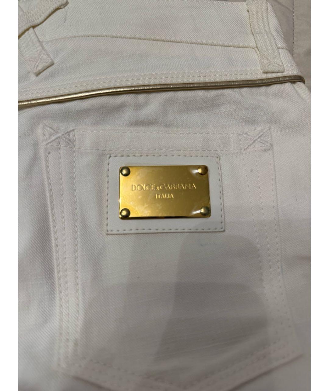 DOLCE&GABBANA Белые хлопковые капри, фото 5