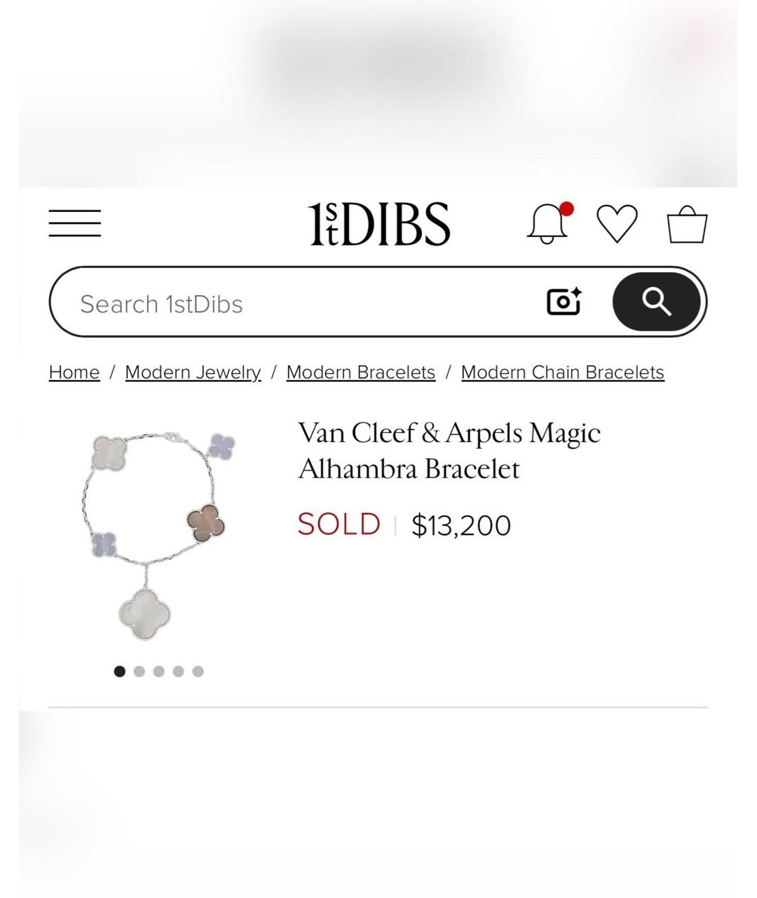 VAN CLEEF & ARPELS Мульти браслет из белого золота, фото 3