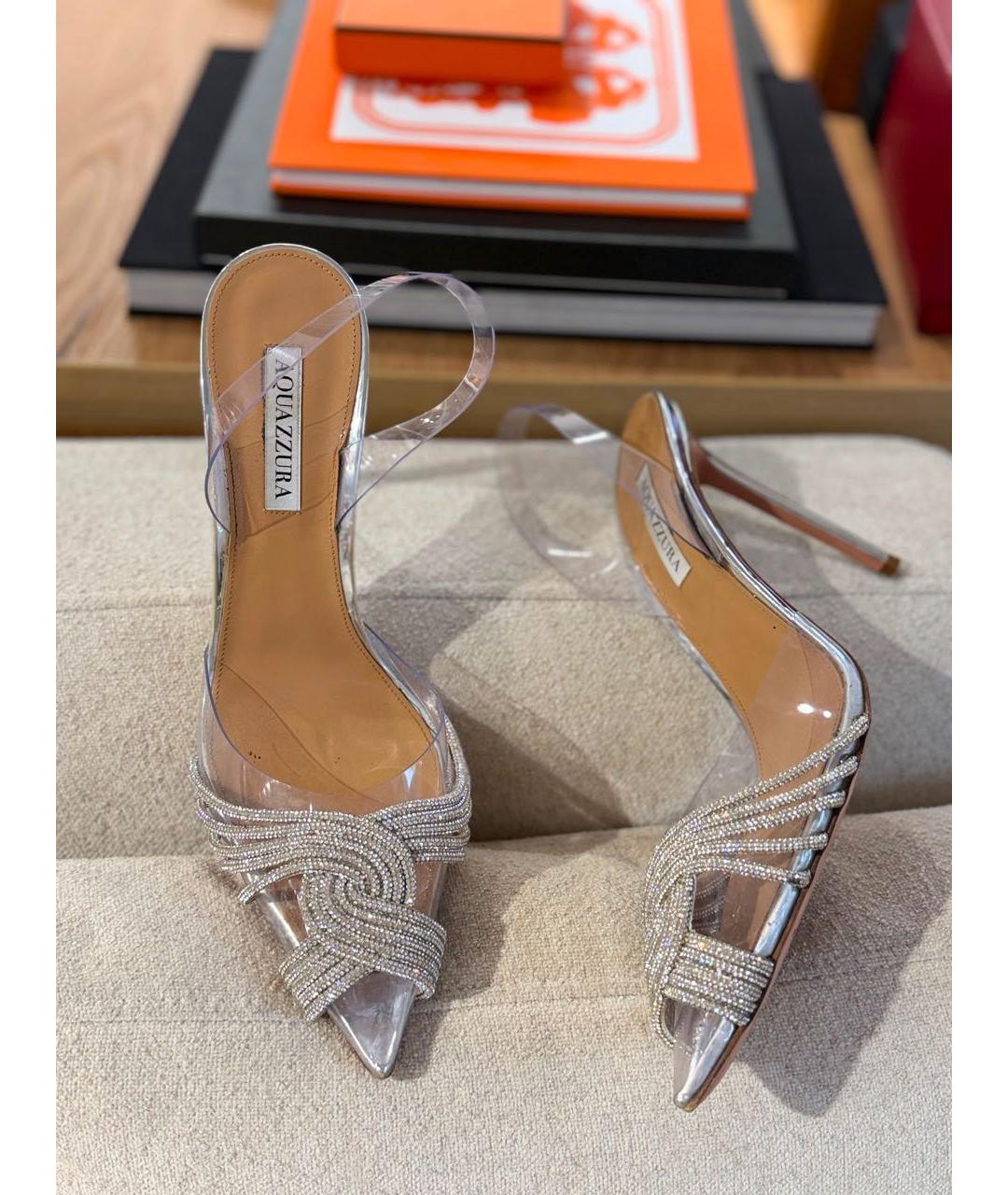 AQUAZZURA Серебряные босоножки, фото 2
