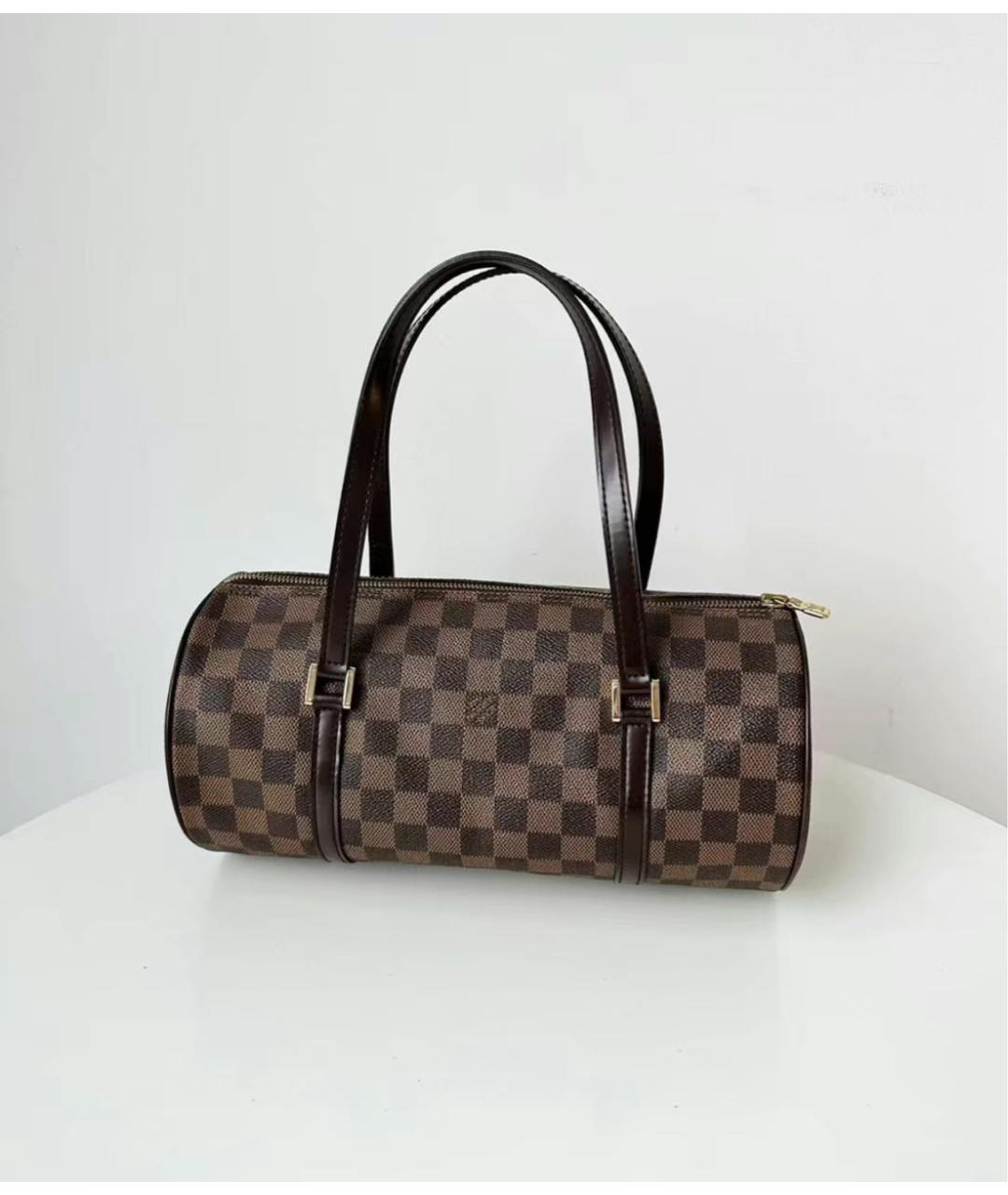 LOUIS VUITTON Коричневая кожаная сумка через плечо, фото 2