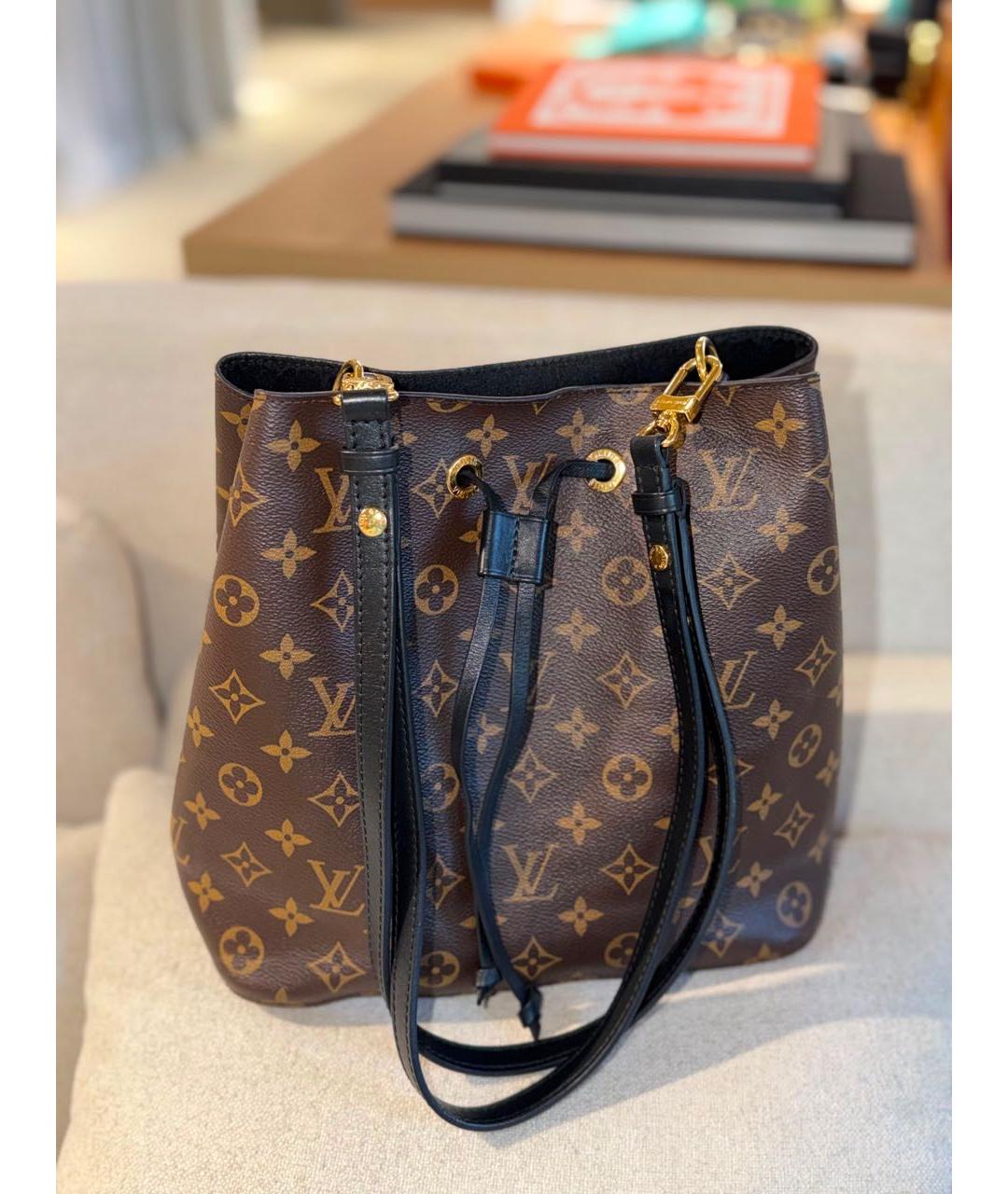 LOUIS VUITTON Коричневая сумка через плечо из канвы, фото 3