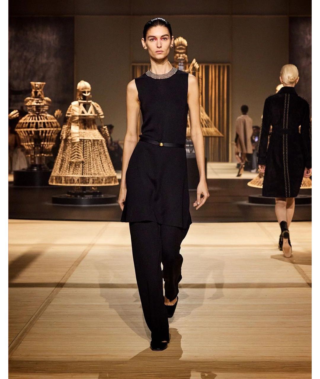 CHRISTIAN DIOR Черный кожаный ремень, фото 7
