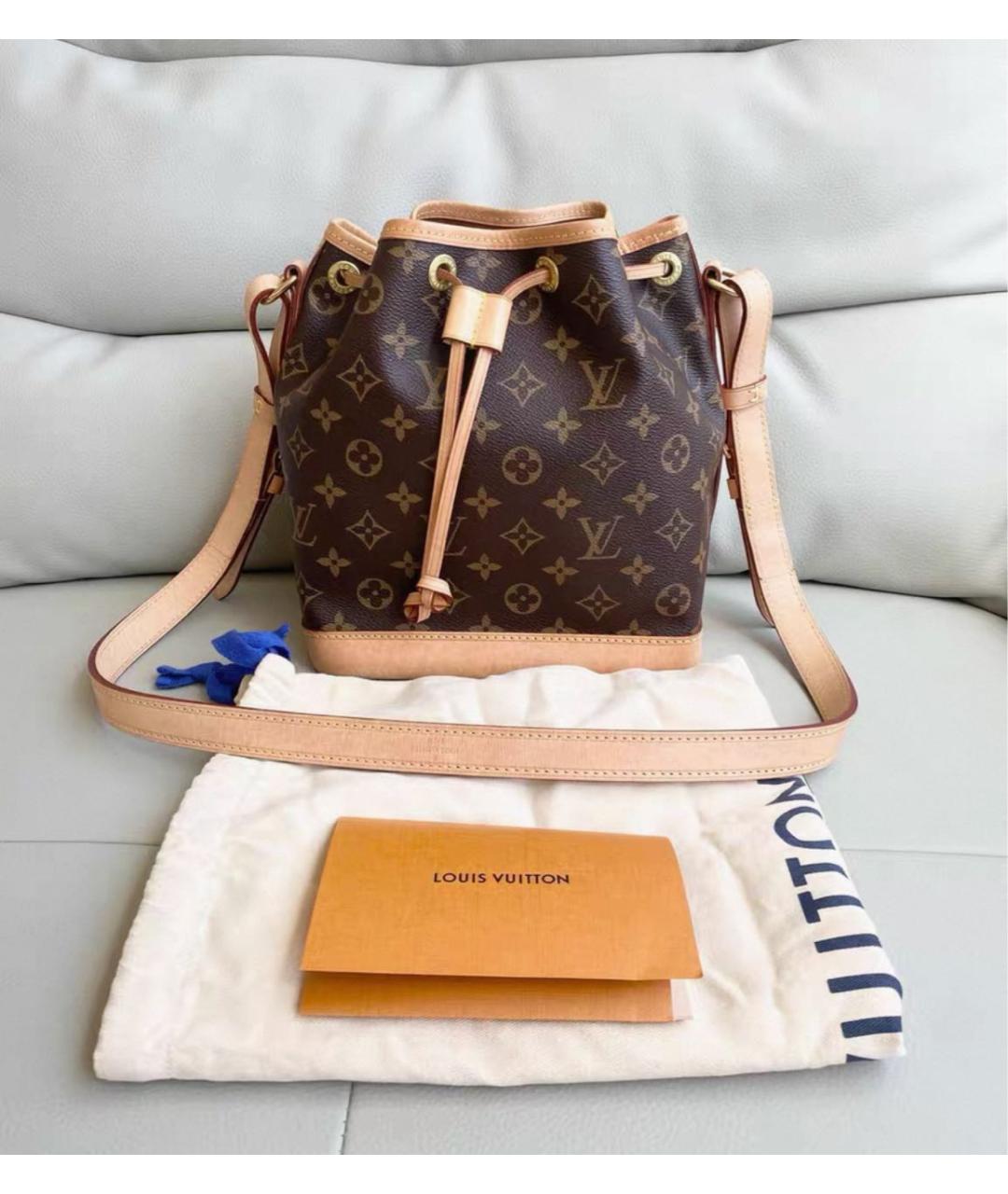 LOUIS VUITTON Коричневая кожаная сумка через плечо, фото 2