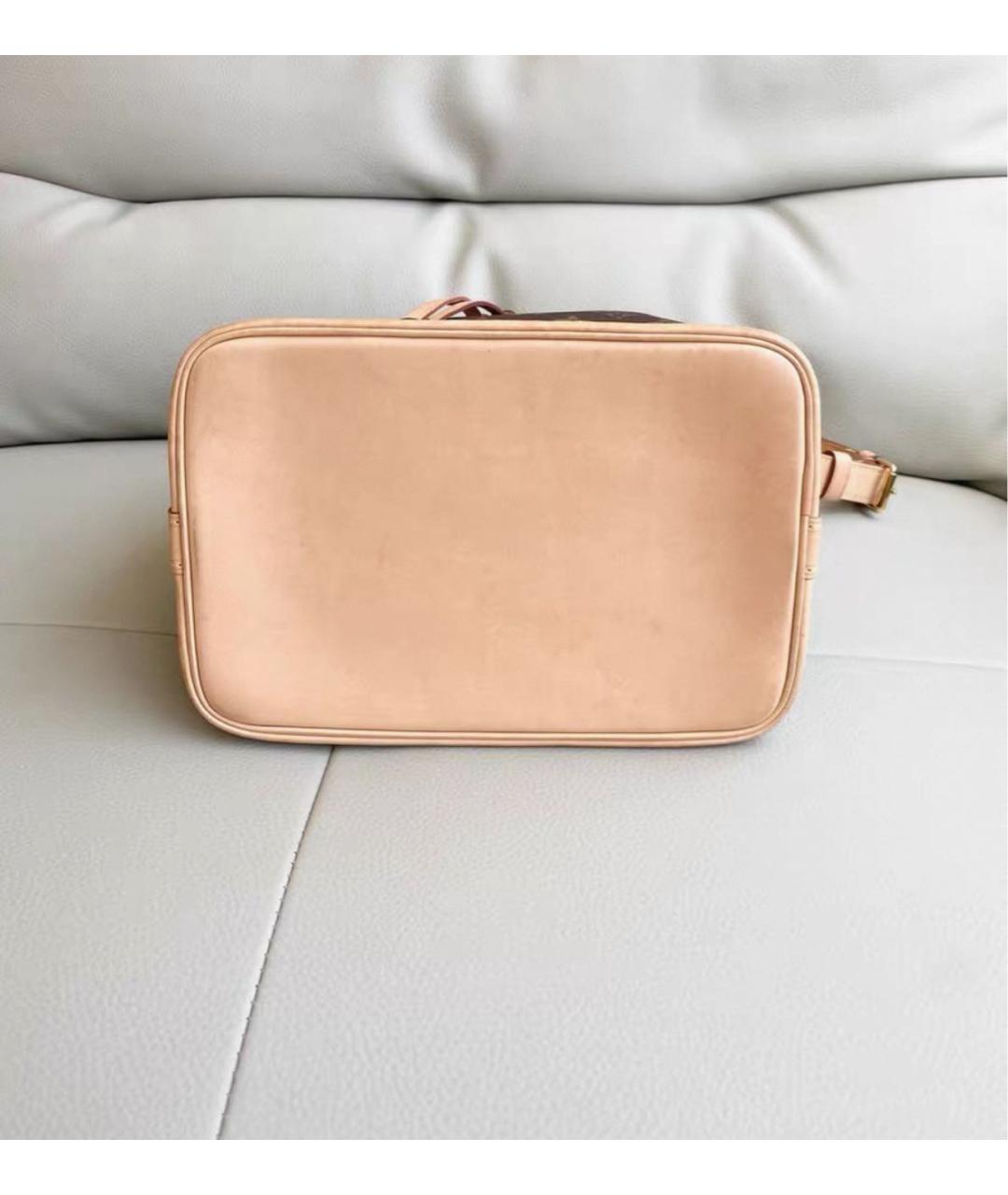 LOUIS VUITTON Коричневая кожаная сумка через плечо, фото 5