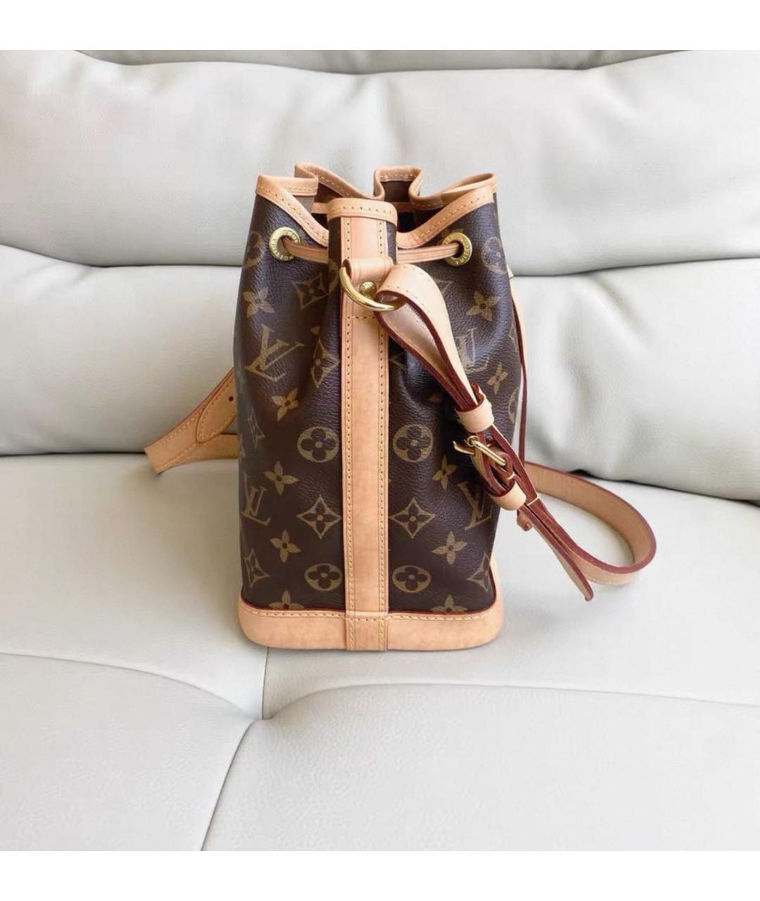 LOUIS VUITTON Коричневая кожаная сумка через плечо, фото 4