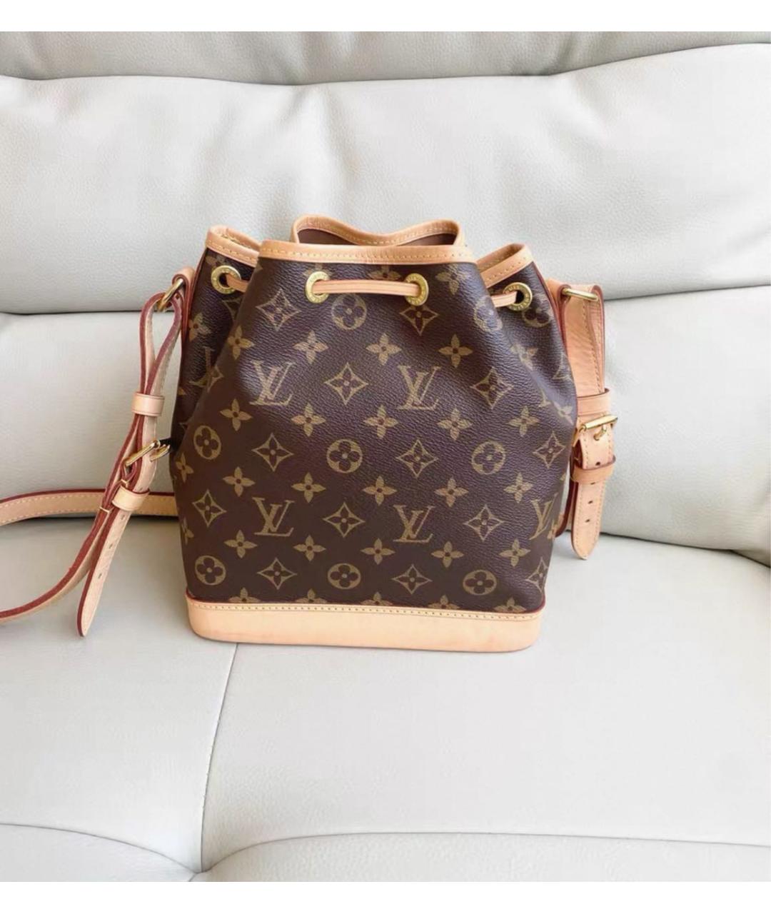 LOUIS VUITTON Коричневая кожаная сумка через плечо, фото 3