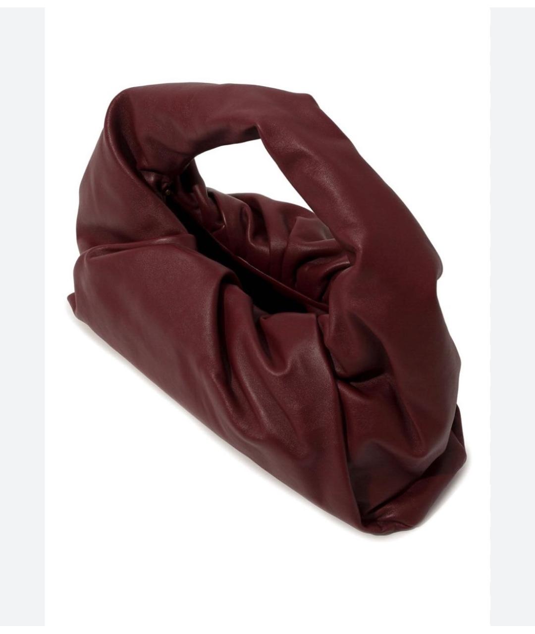 BOTTEGA VENETA Бордовая кожаная сумка с короткими ручками, фото 2