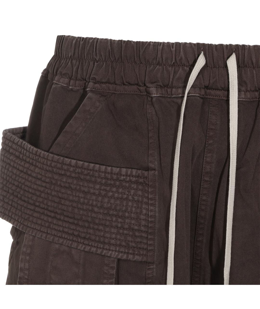 RICK OWENS DRKSHDW Коричневые хлопковые повседневные брюки, фото 5