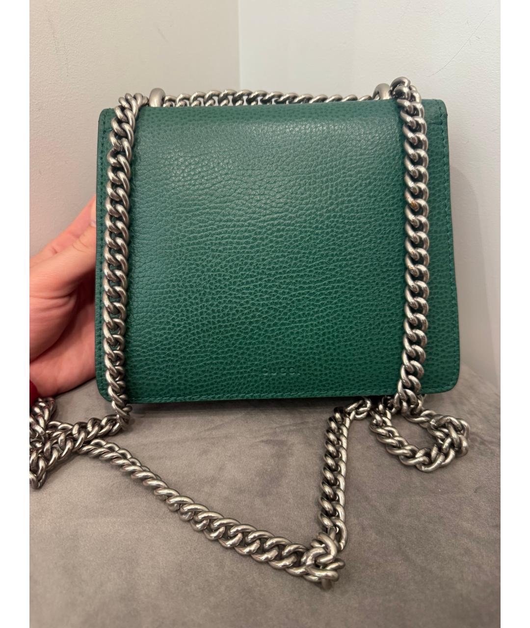 GUCCI Зеленая кожаная сумка через плечо, фото 2