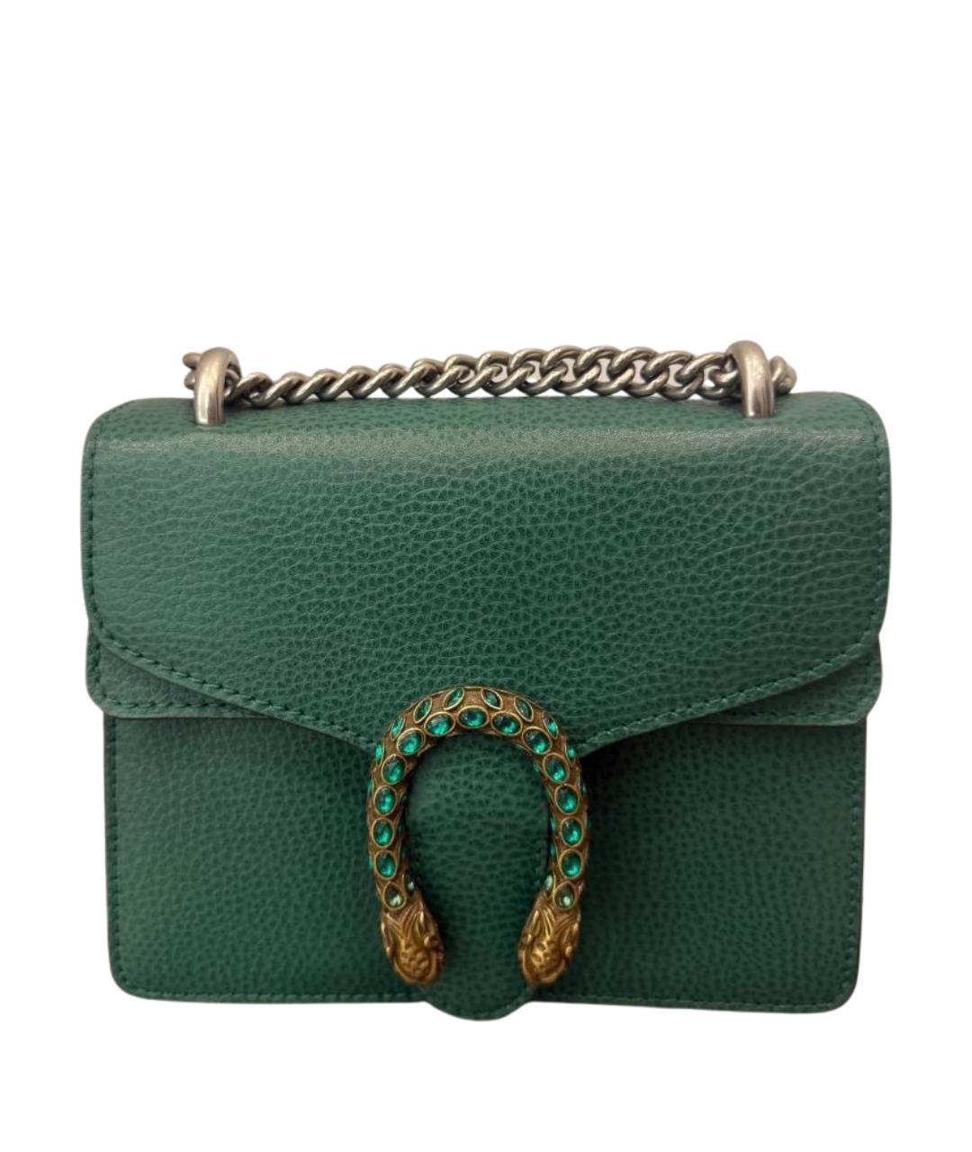 GUCCI Зеленая кожаная сумка через плечо, фото 1