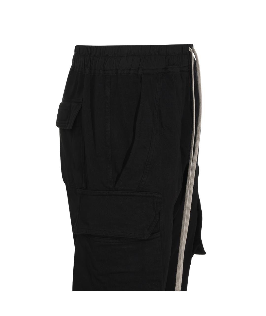 RICK OWENS DRKSHDW Черные хлопковые повседневные брюки, фото 8
