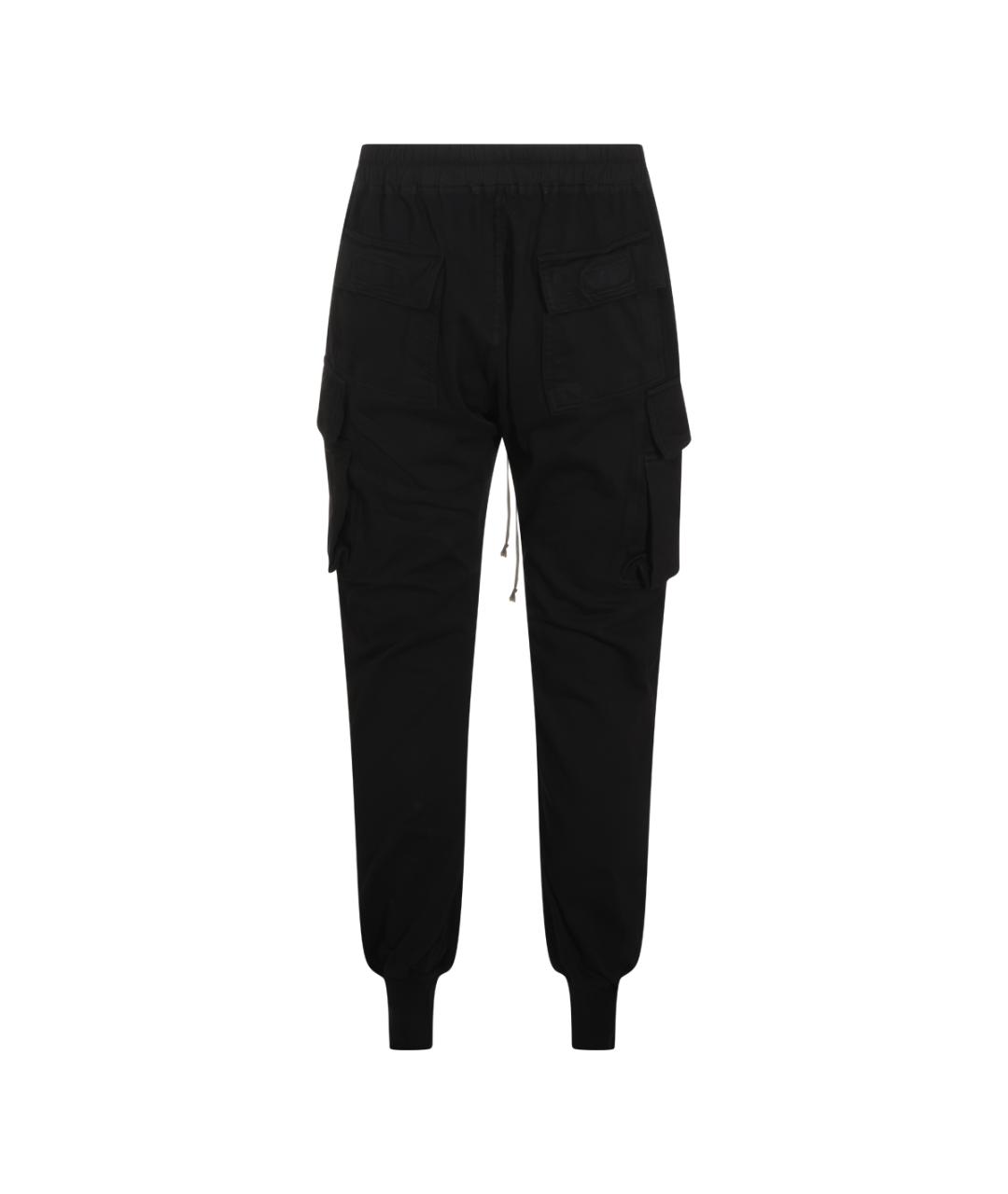 RICK OWENS DRKSHDW Черные хлопковые повседневные брюки, фото 2