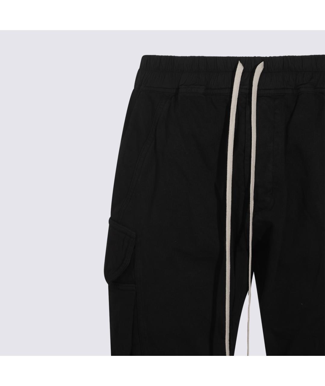 RICK OWENS DRKSHDW Черные хлопковые повседневные брюки, фото 5