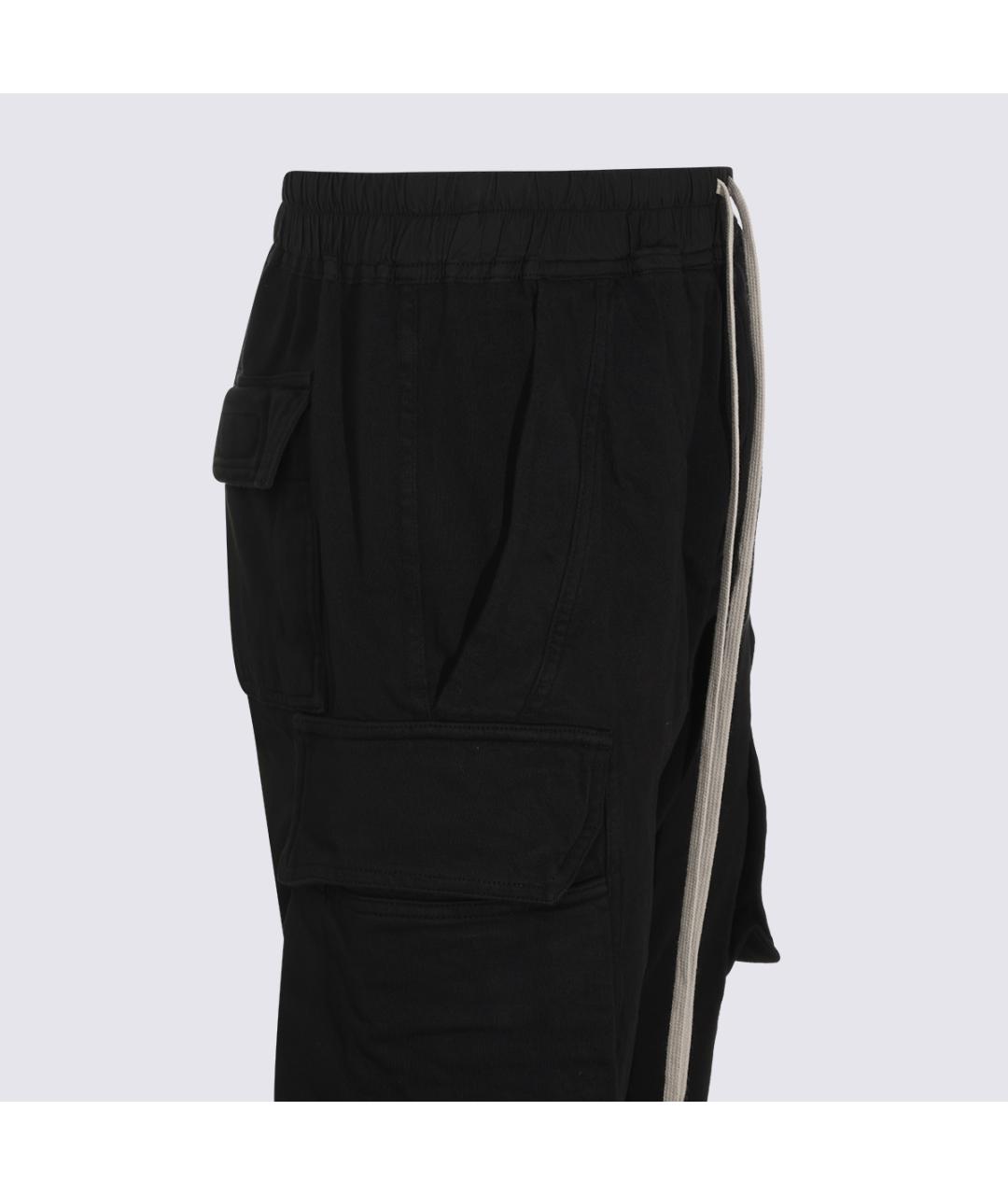 RICK OWENS DRKSHDW Черные хлопковые повседневные брюки, фото 9