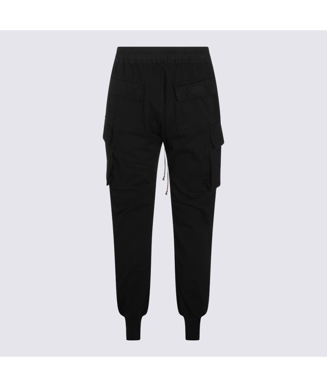 RICK OWENS DRKSHDW Черные хлопковые повседневные брюки, фото 3