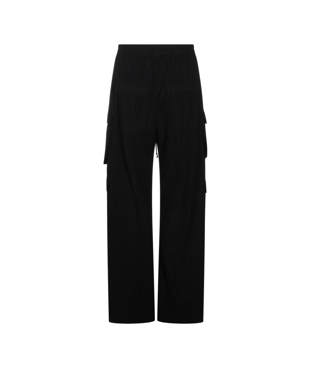 RICK OWENS DRKSHDW Черные хлопковые повседневные брюки, фото 3
