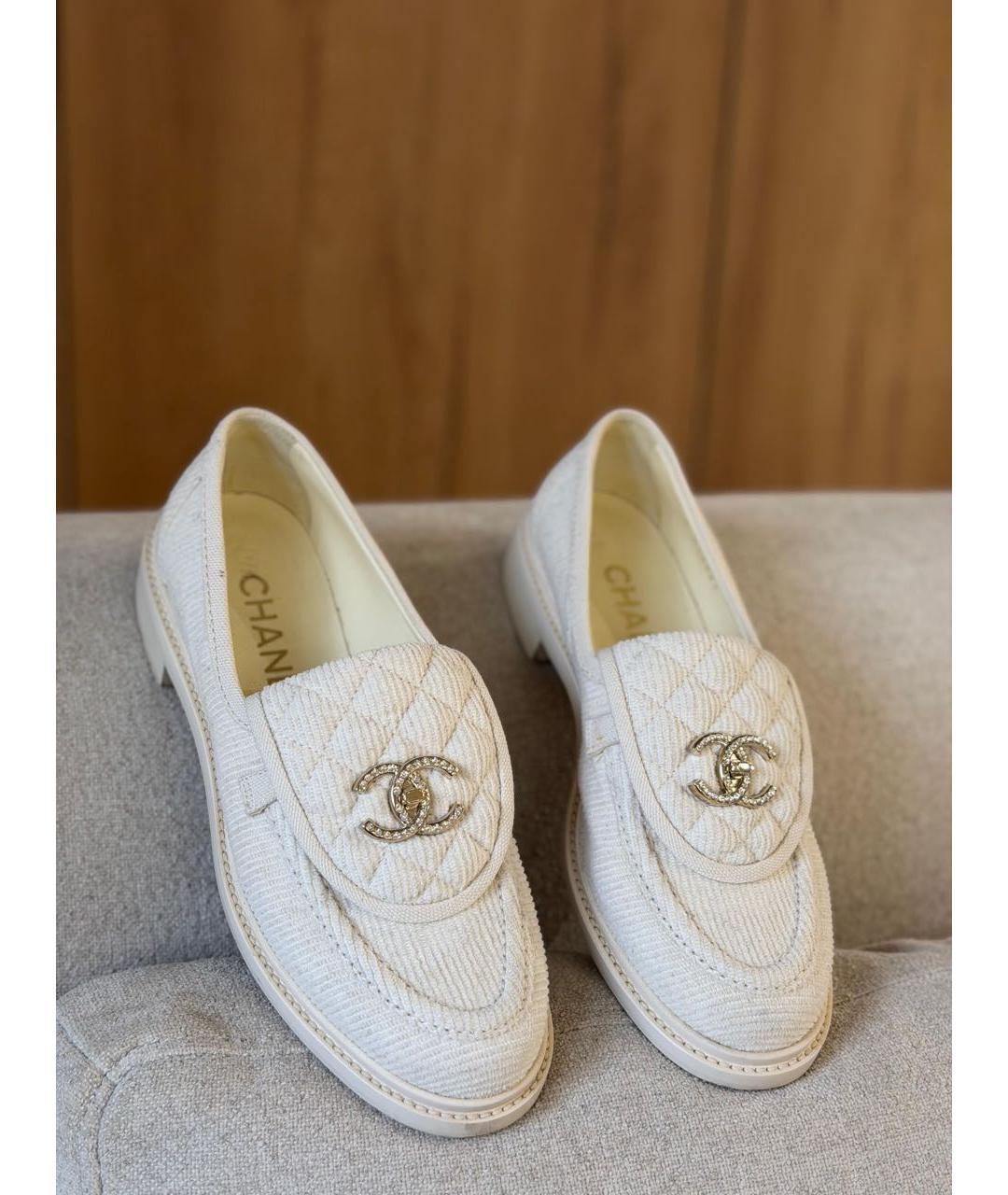 CHANEL Белые лоферы, фото 2