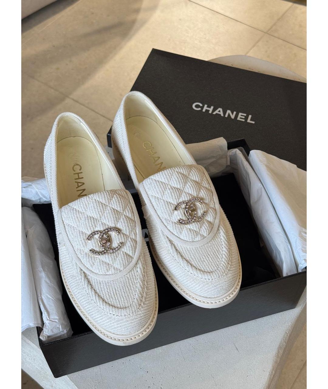 CHANEL Белые лоферы, фото 3