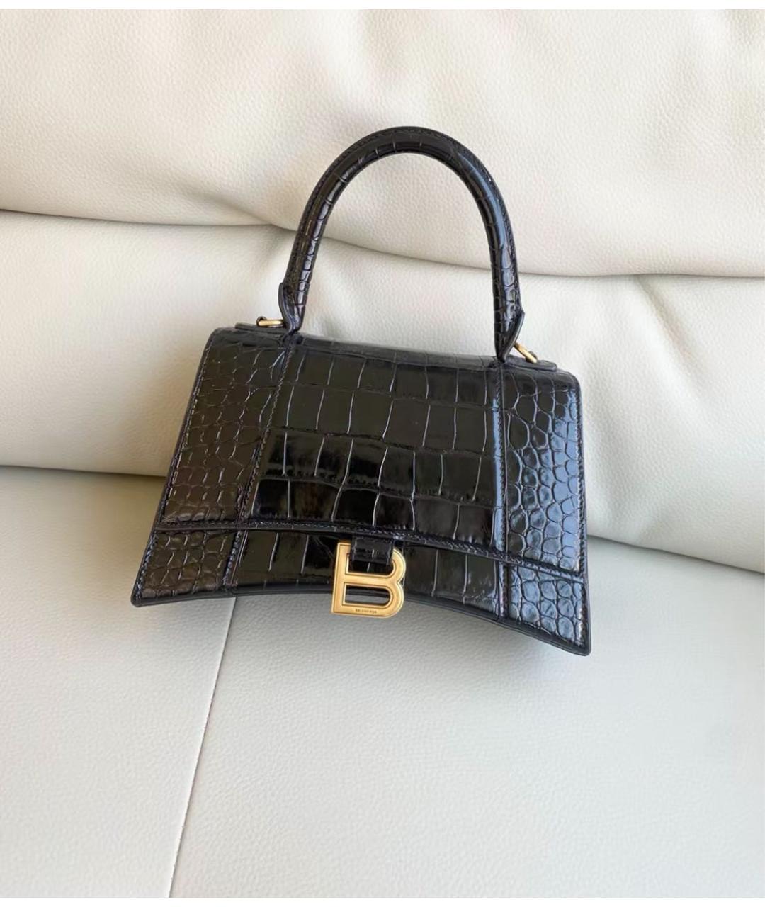 BALENCIAGA Черная кожаная сумка через плечо, фото 3